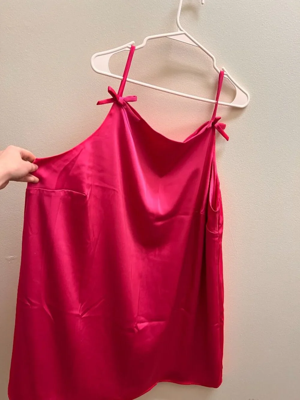 Kate Spade x Target Hot Pink Satin Bow Shift Dress 2X